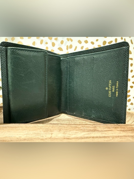 Louis Vuitton Dark Green Taiga Leather Bi-fold Wallet Certificate of Auth. - Picture 3 of 15